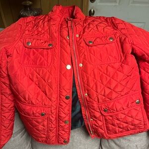 Crown & Ivy Vibrant Red Quilted Jacket